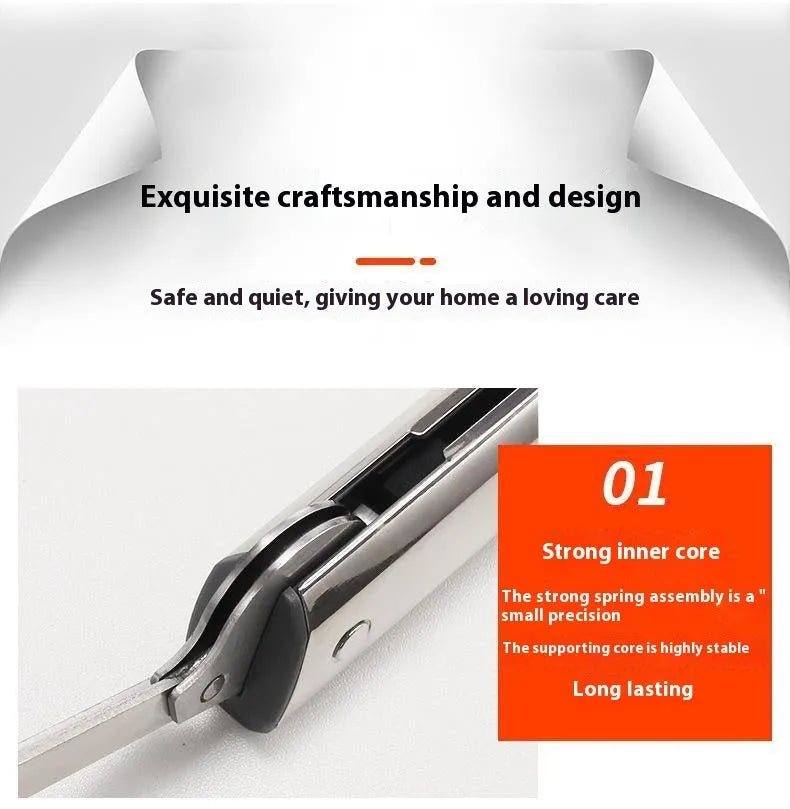 Cold rolled steel adjustable support rod for flap-up cabinet doors in natural stainless steel colour