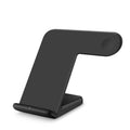 Black and white wireless phone charger with compact design and Type-C cable