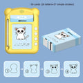 Yellow bilingual early learning machine with educational cards for emotion and hearing training