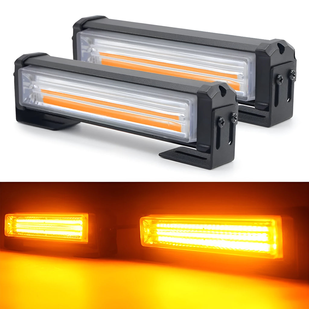 Yellow strobe warning light with aluminium alloy housing and 160mm diameter