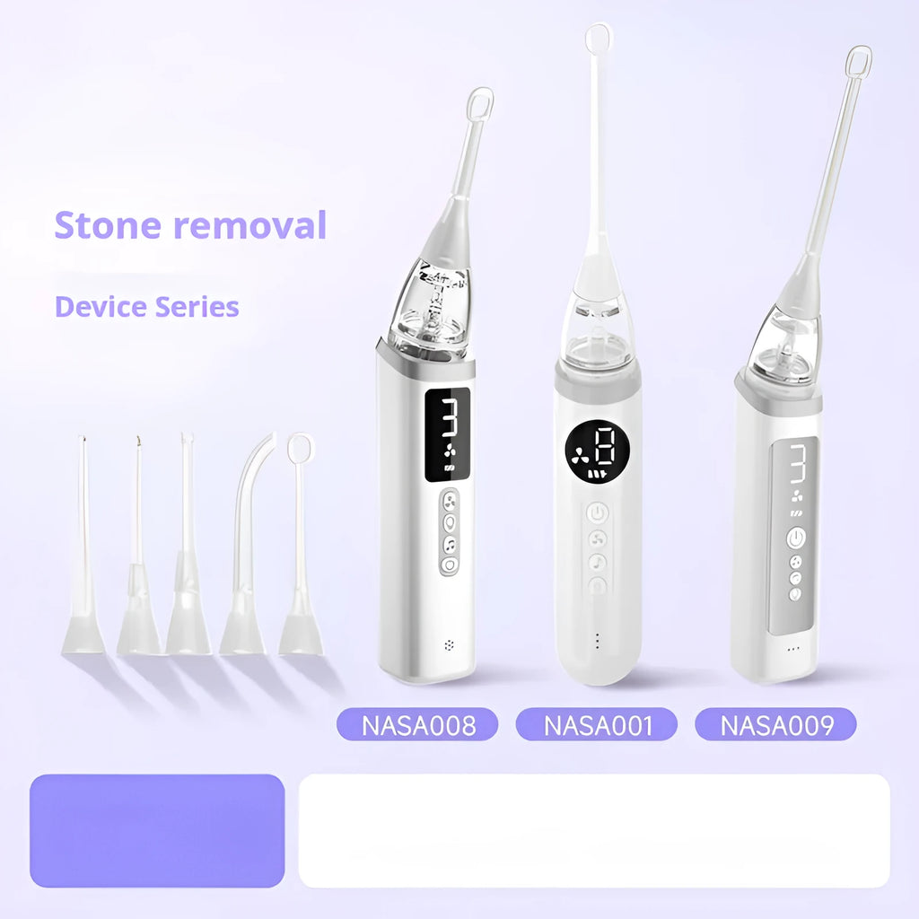 Milky white tonsil extractor oral cleaning tool for dental stones removal with 180g net weight