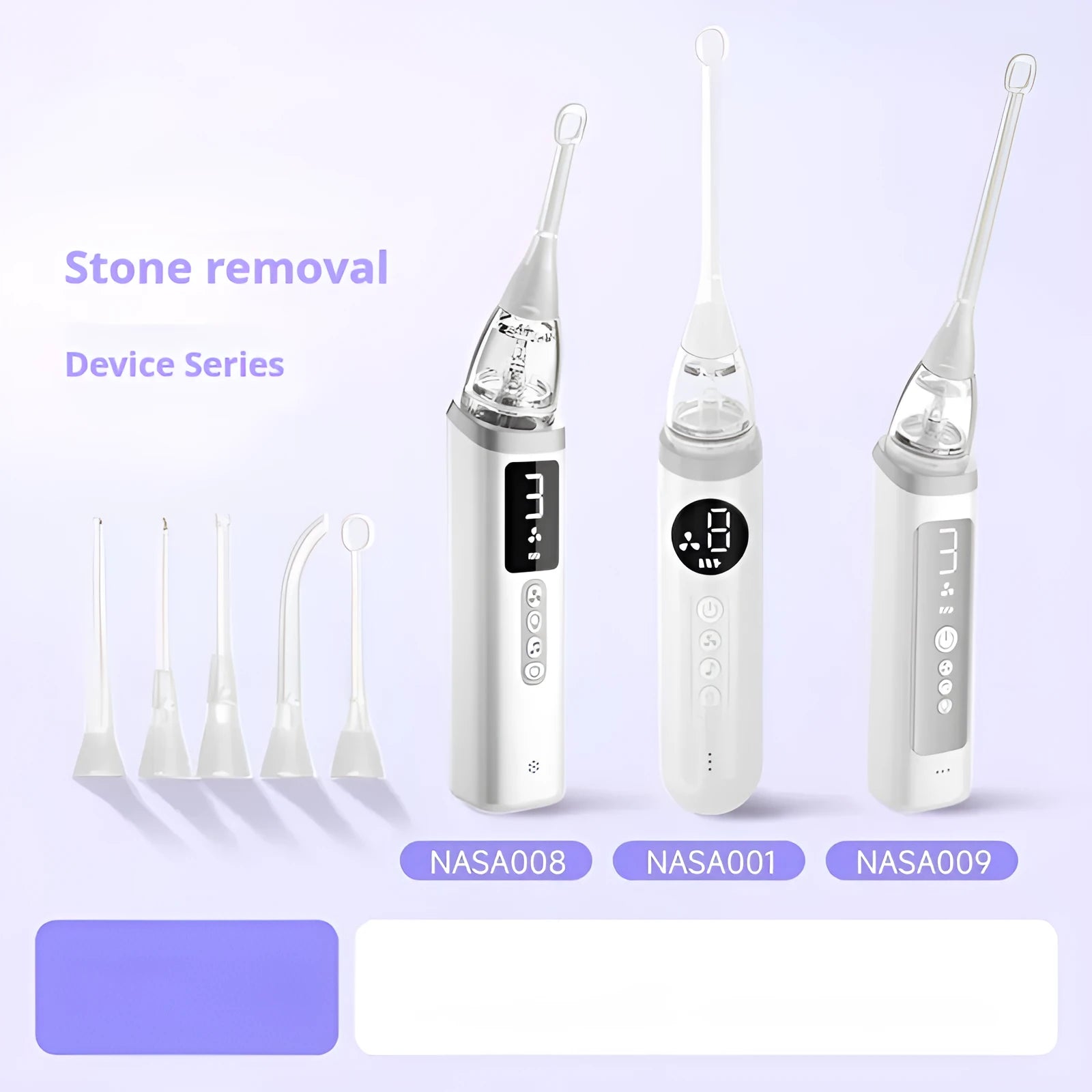 Milky white tonsil extractor oral cleaning tool for dental stones removal with 180g net weight