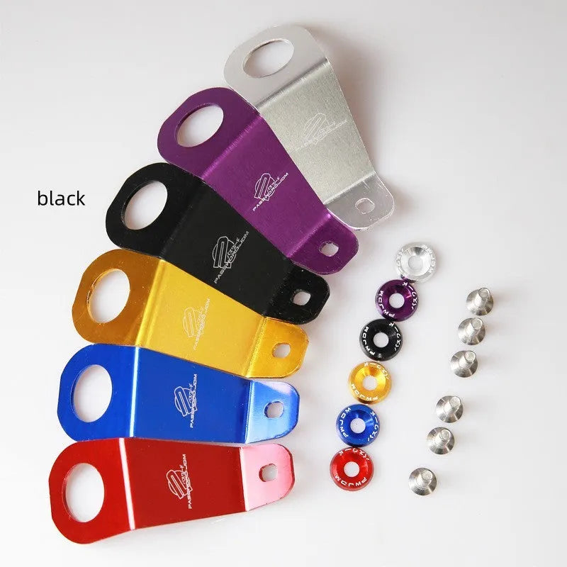Aluminium alloy radiator mounting bracket for Honda Civic EG in anodised red finish.
