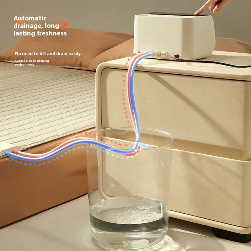 Aideng electric water blanket with smart controller in white, showing capsule breathable design and plush surface