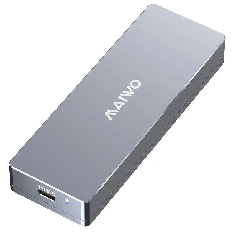 Type-C external hard drive enclosure for M.2 SATA SSDs with aluminium case and installation hardware