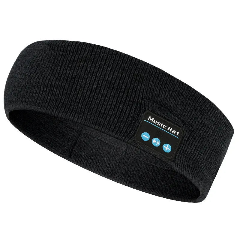 Bluetooth 5.4 sports headband with removable washable cover in black, dark grey and grey-white colours