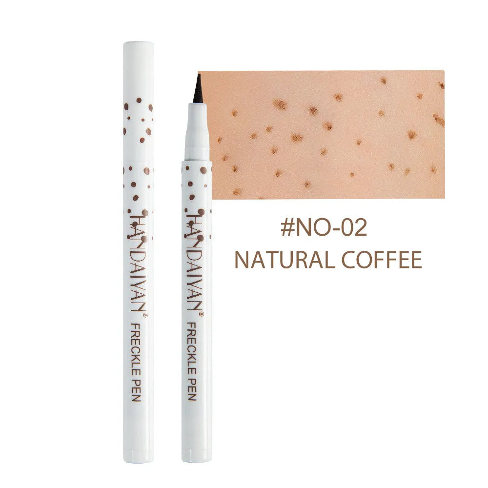 Dark brown freckle pen cosmetic marker for creating natural fake freckles on face and body