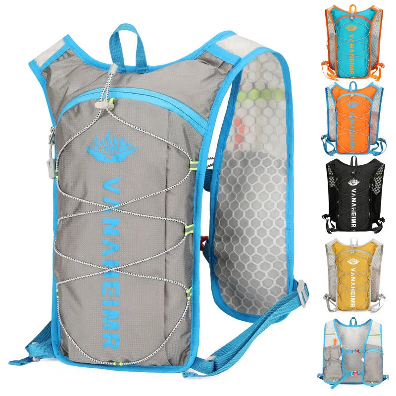 Ultra-light outdoor sports backpack in streamer orange, showing urban simplicity style