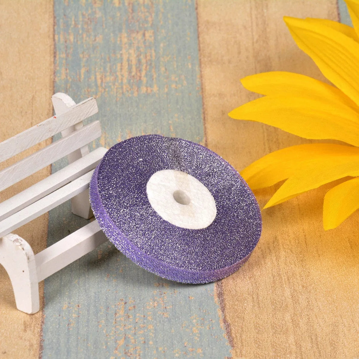 Green onion coloured polyester ribbon with gold polka dots on 25-yard spool for decorative trimming