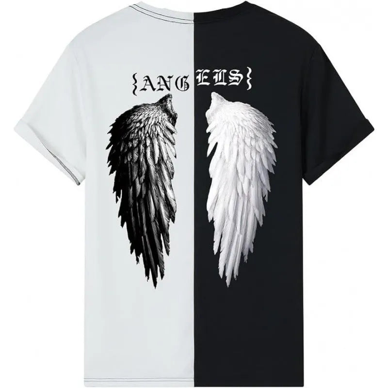 Men's grey digitally printed streetwear T-shirt with pattern detail on front, short sleeves, casual pullover style