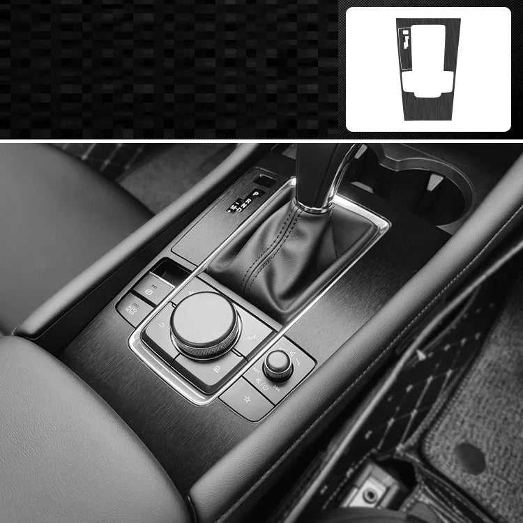 Car interior decorative film sticker kit for dashboard and centre console modification with multiple piece sets