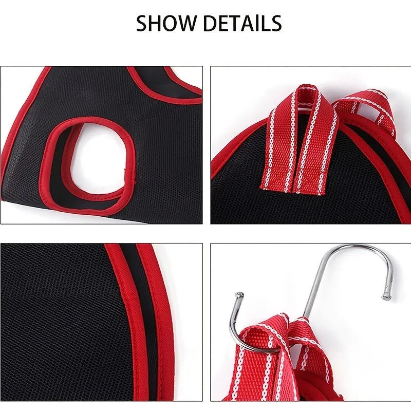Pet grooming hammock restraint bag for cat nail trimming and bath sessions