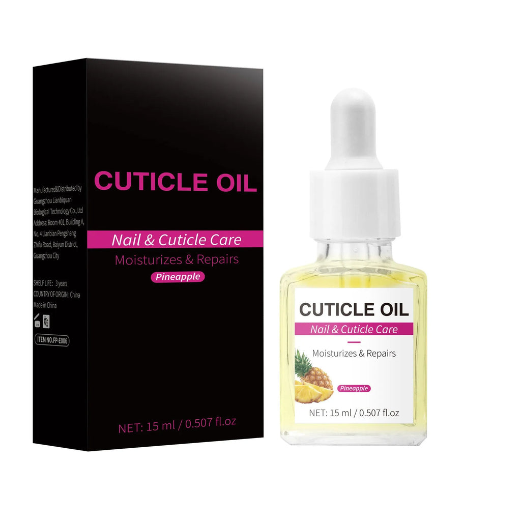 15ml nail cuticle oil bottle with precision dropper for dry brittle nail treatment