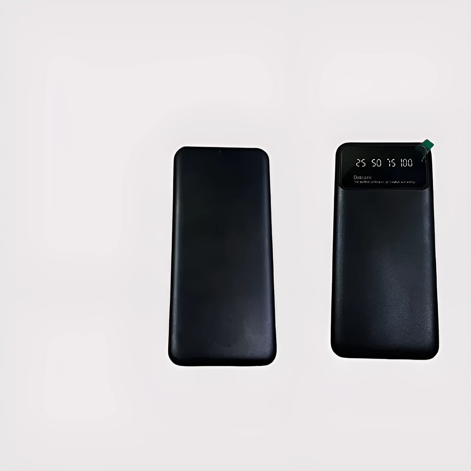 Black ultra-thin 10000mAh power bank showing compact 67x14x140mm dimensions