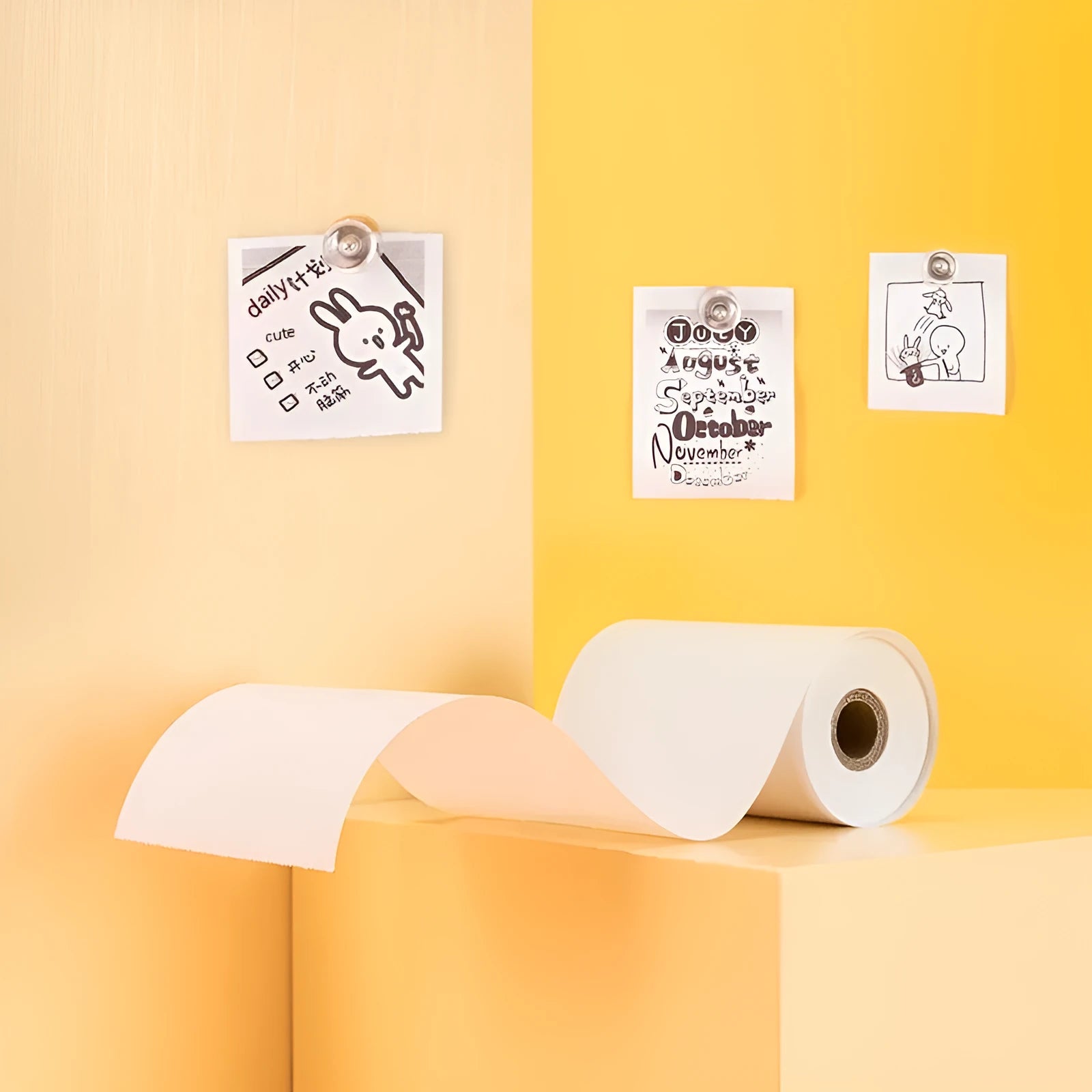 Three rolls of 57mm x 30mm thermal paper for small thermal printers