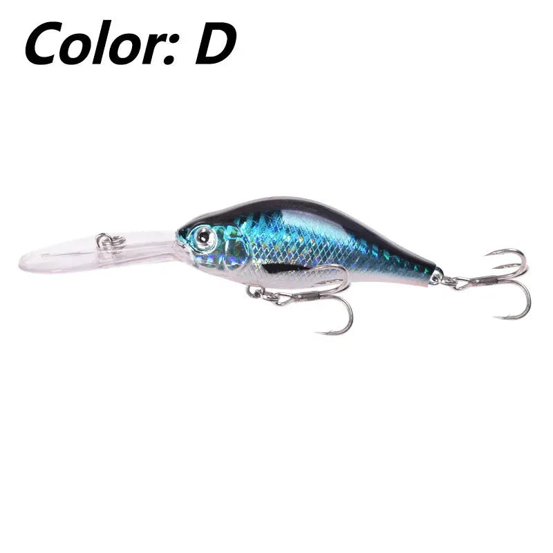 Floating Rock Little Fat Man Mino Lure fishing bait showing 10.5cm length and deep diving long tongue board design