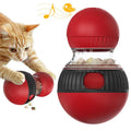 Plastic rotating cat sound ball toy with food dropping mechanism, super ball colour