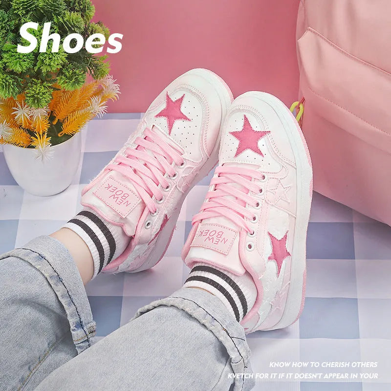 Casual denim skateboard shoes in black, green, or pink with a flat rubber sole and lace-up front.