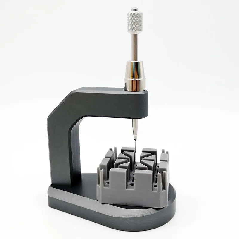 Silver professional press strap removal tool for watch bands and jewellery repair
