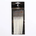 Set of 12 fluorescent brush-tip art markers in a solid wood pen holder for watercolour and acrylic painting.