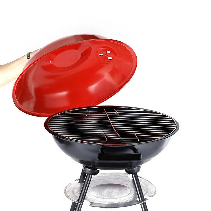 Portable barbecue oven with 14-inch cooking surface for 3-5 people