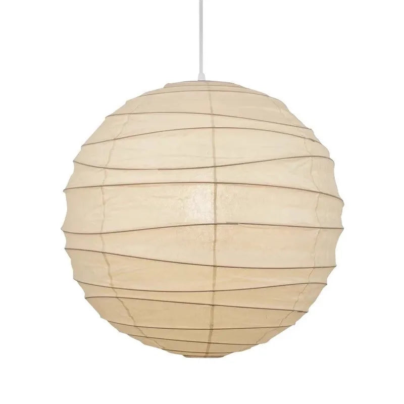 Japanese style rice paper chandelier in 30cm and 45cm diameter options for atmospheric lighting