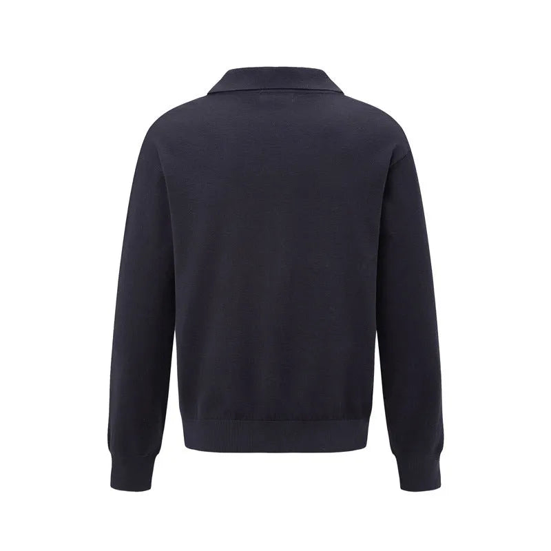 Men's loose fit acrylic blend pullover sweater in beige, black, and dark grey colours