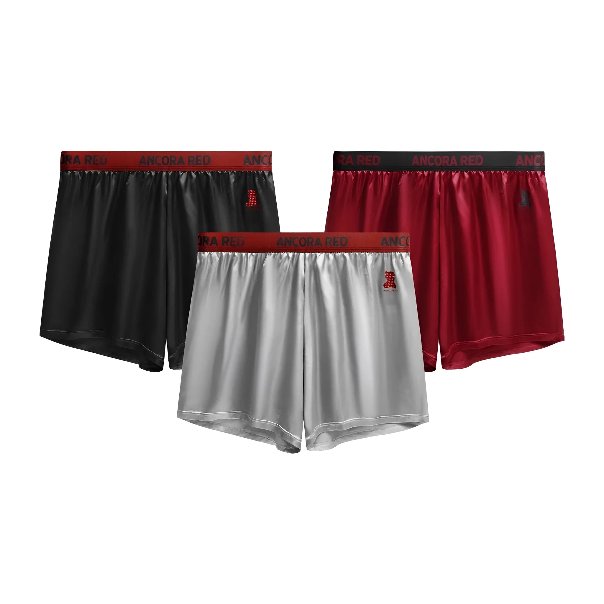 Men's solid colour boxer briefs in black, shown with mid waist design