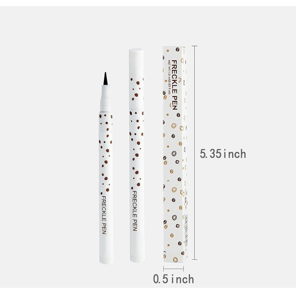 Dark brown freckle pen cosmetic marker for creating natural fake freckles on face and body