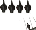 Four latex tyre valve dust caps showing black and skin colour options