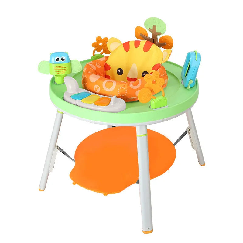 Baby jumping chair activity centre in Yaya duck or lion theme with optional music cushion attachment