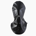 Black leather training mask with single eye openings and adjustable strap