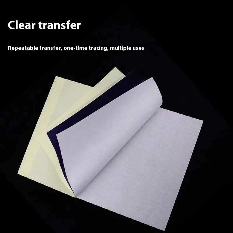 A4 clear tattoo transfer paper sheets with transfer paste gel for stencil creation