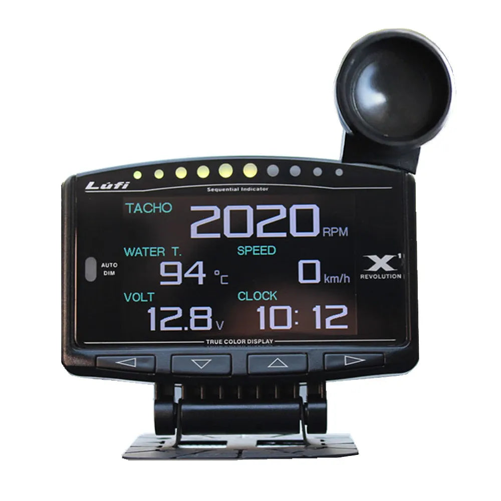 X1 automotive OBD diagnostic instrument with LED display and metal housing