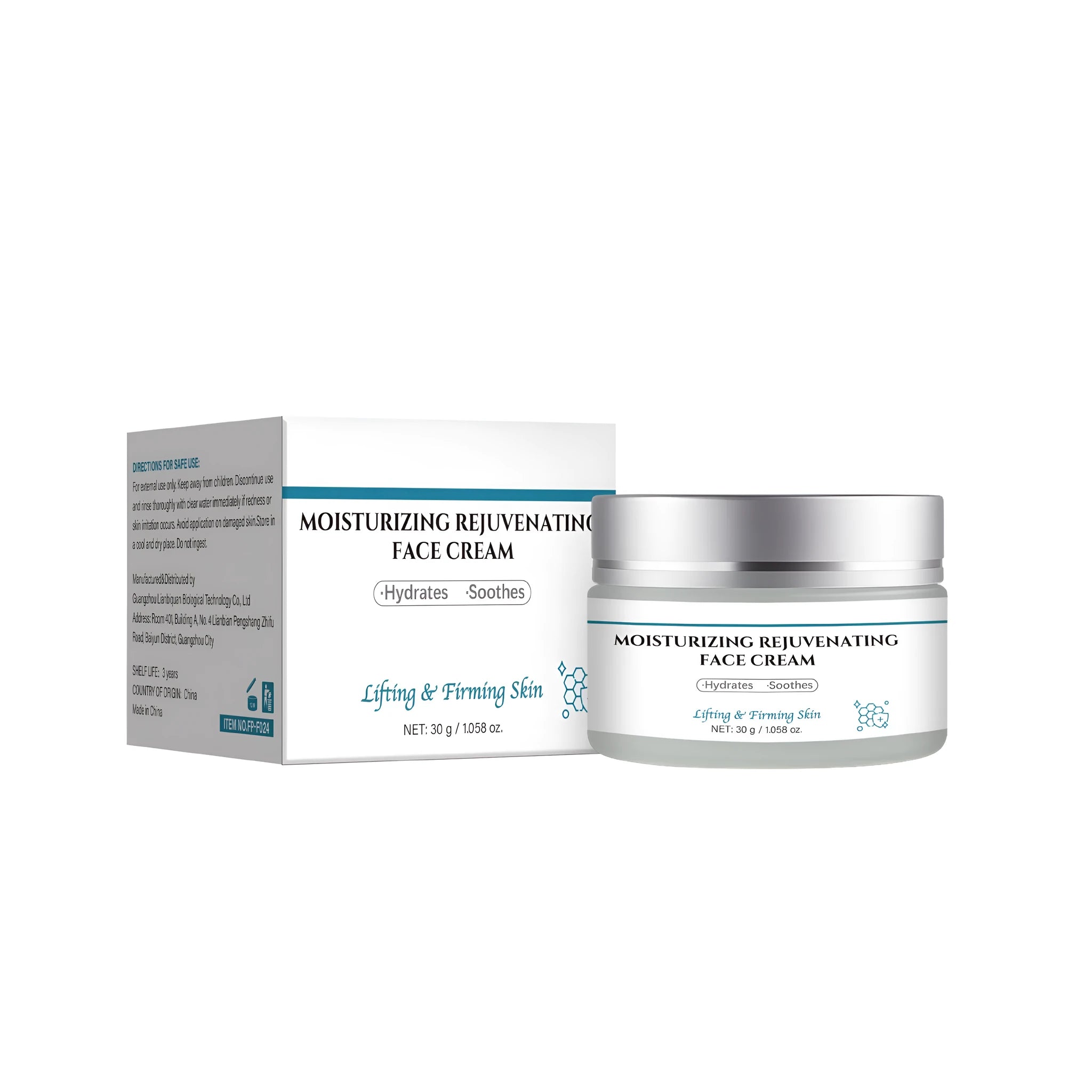 30g anti-aging cream tube with vitamin E and hyaluronic acid for facial skincare
