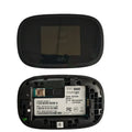 Black MIFI8000 portable 4G wireless router with compact design showing front panel indicators