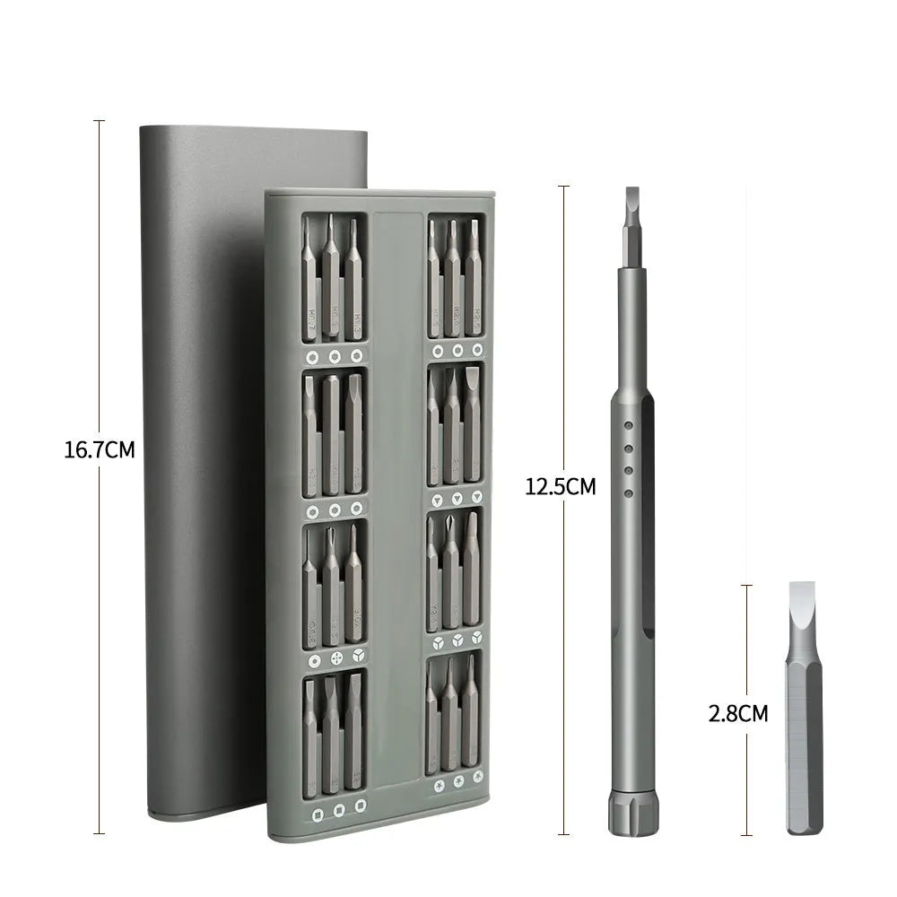 49-in-1 magnetic screwdriver repair tool set for mobile phone disassembly with nickel aluminium bronze construction