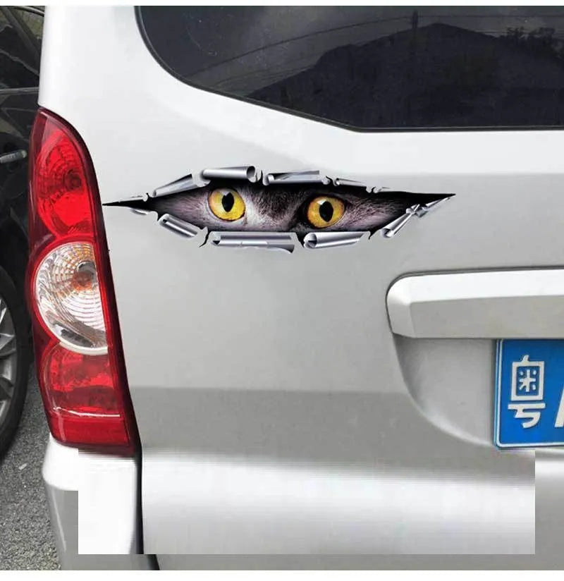 Tiger eye eagle eye car door bumper sticker 35cm with 3D design and PVC adhesive