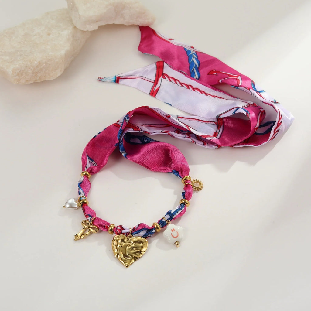 Geometric stainless steel necklace and bracelet set with electroplated finish