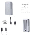 Aluminium alloy external SSD enclosure with USB-C port, compact rectangular design