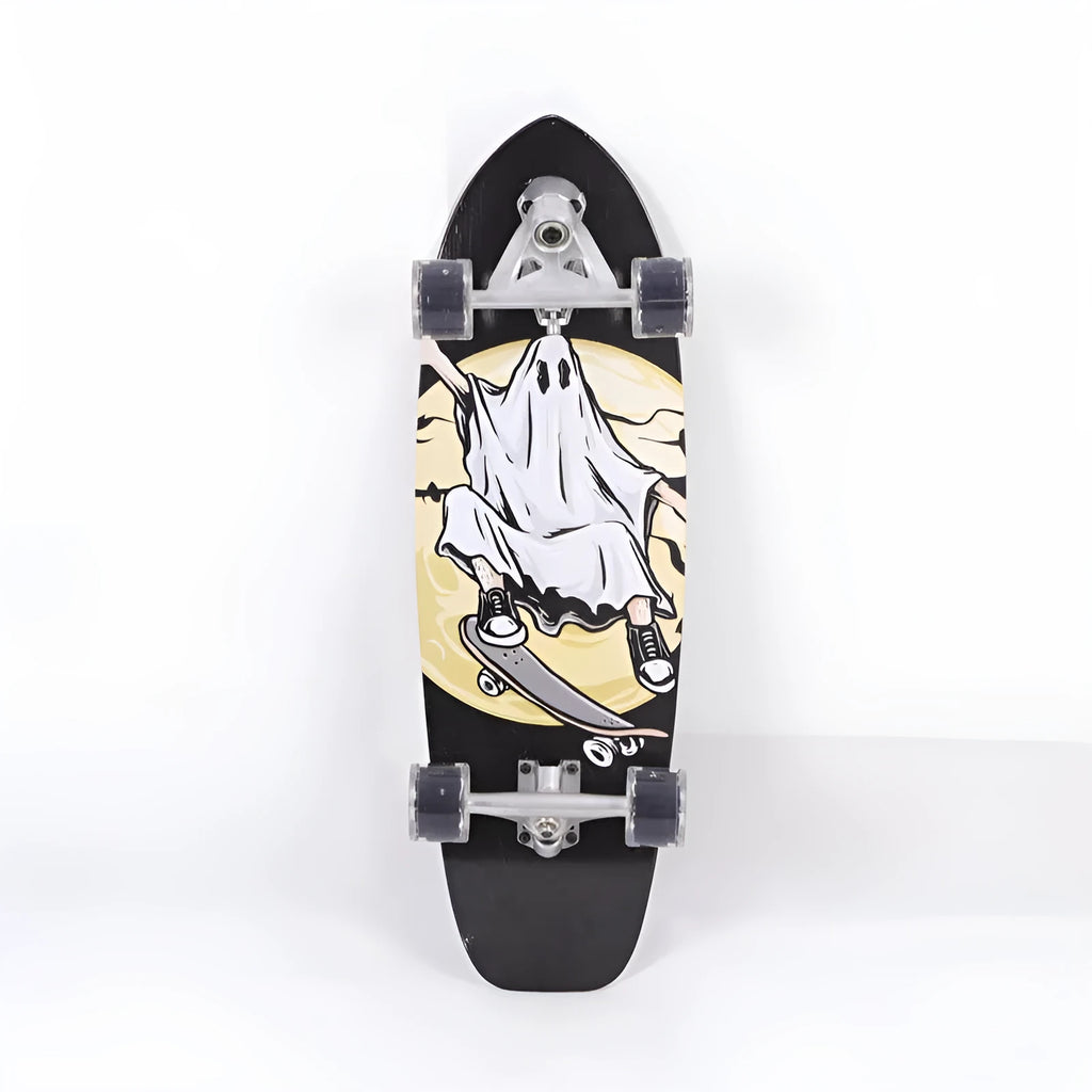 White maple wooden street scooter with 31-inch deck for adult urban commuting