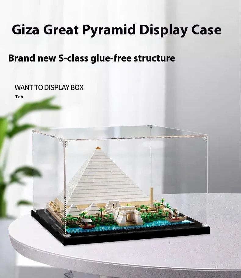 Egypt Khufgiza Great Pyramid acrylic display box 18L transparent stackable dustproof storage