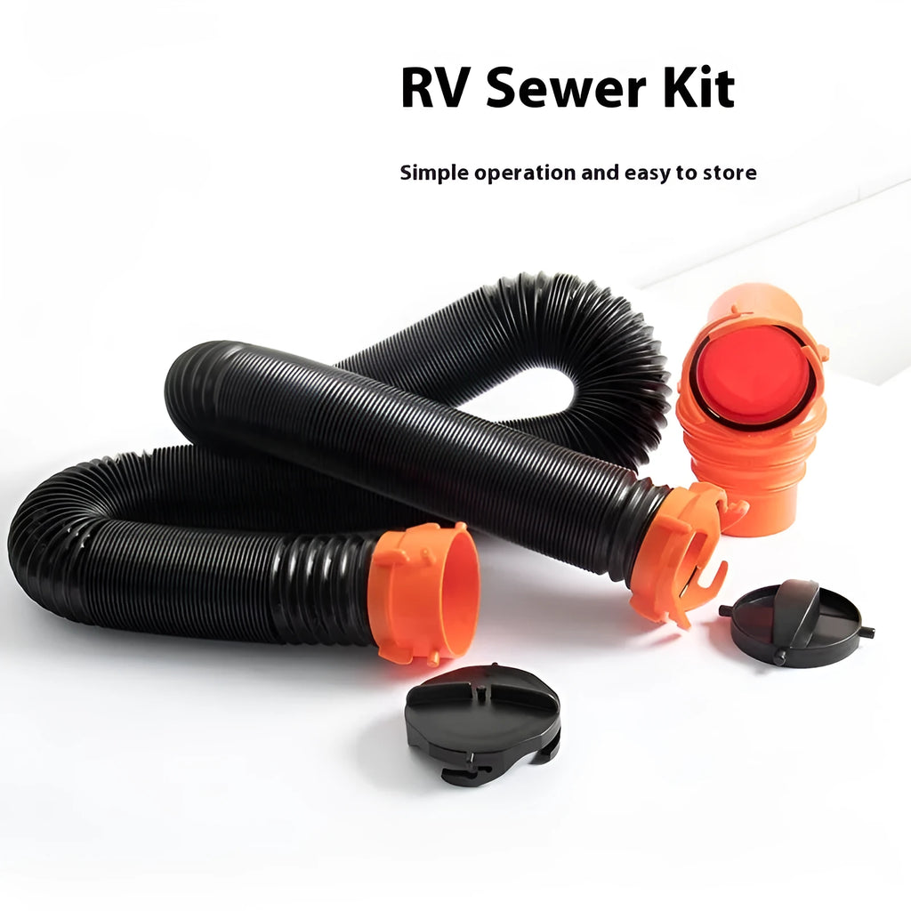 90 degree rotary elbow joint sewage hose assembly with 4.5 metre polypropylene drainage hose