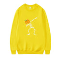 Women's printed long sleeve crew neck top in various colours on size chart