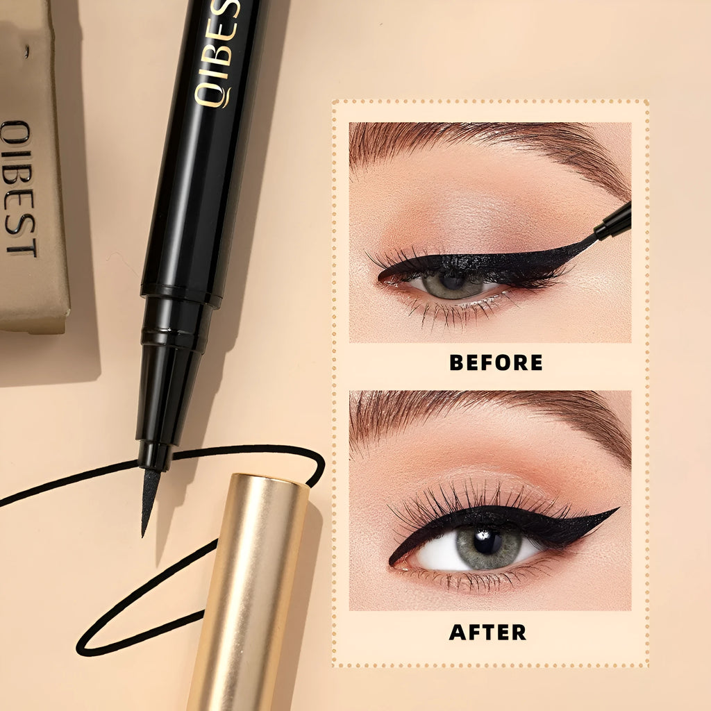 Black liquid eyeliner pen with quick-drying smudge-resistant formula, model Q2407
