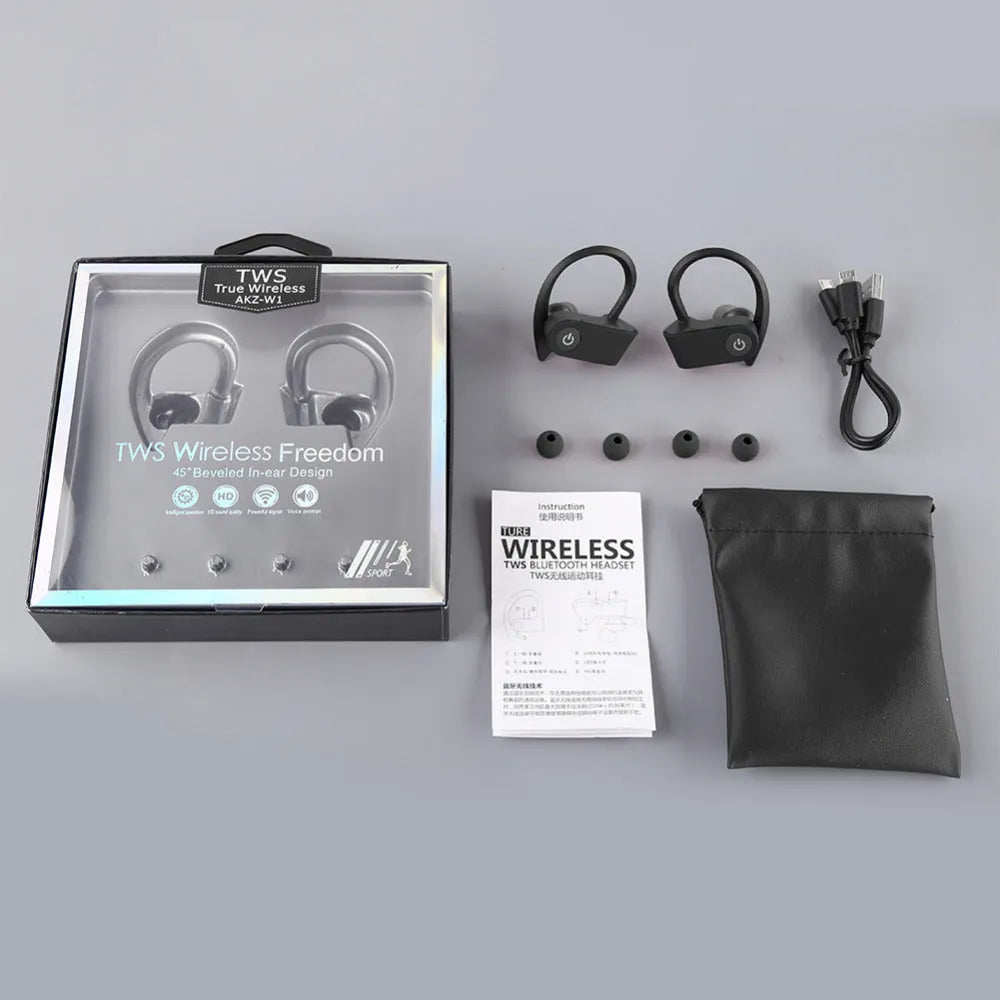 Wireless Bluetooth earphones with ergonomic in-ear design available in black, grey and red colours