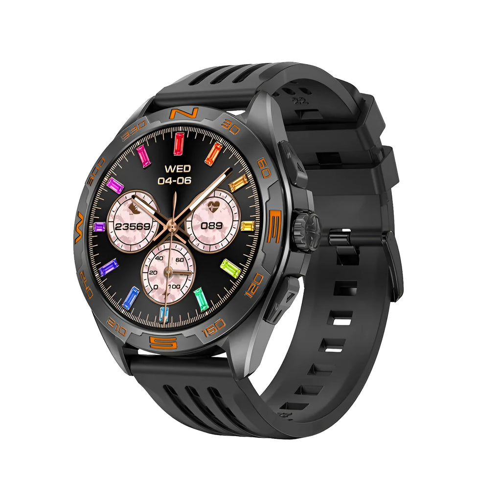 Smart watch with health monitoring features including blood pressure and blood oxygen detection