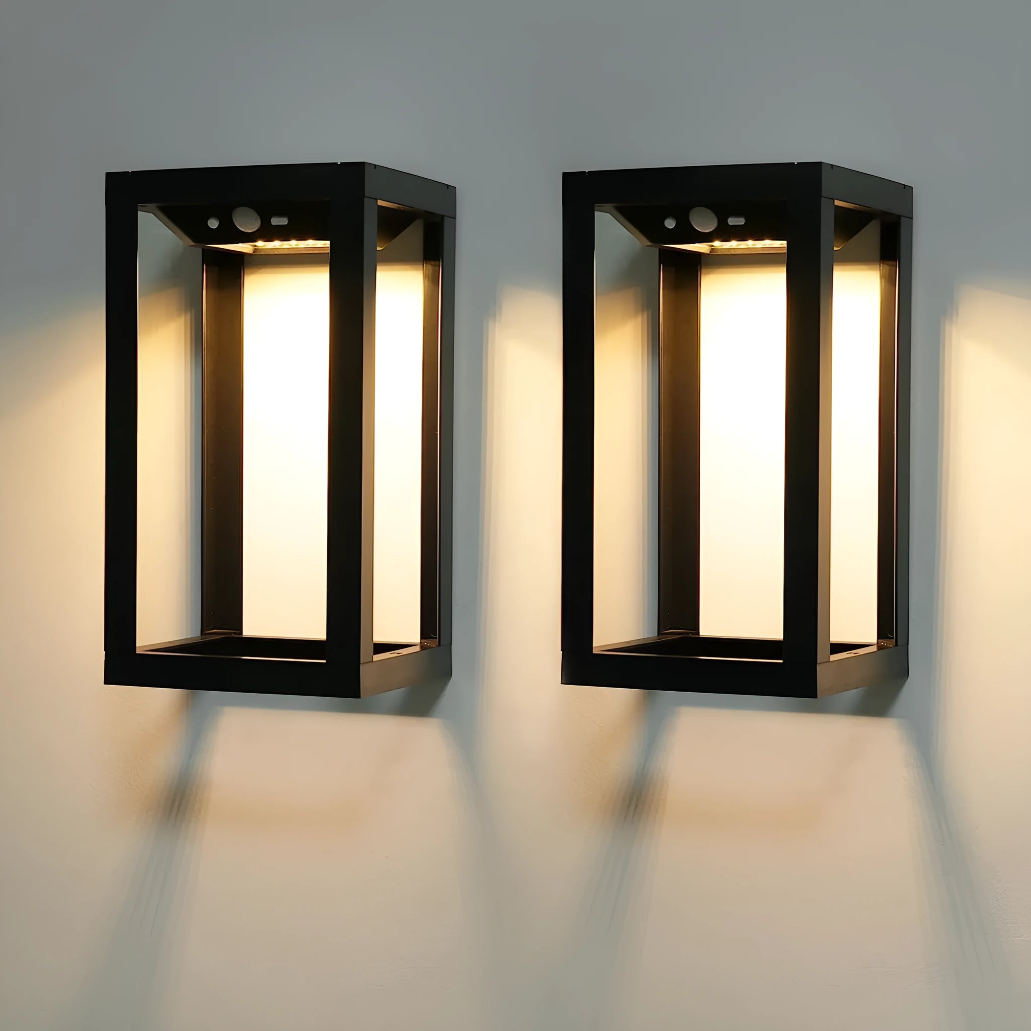 Modern Chinese outdoor wall lamp with solar panel and IP65 waterproof rating for garden courtyard use