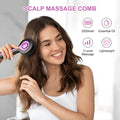 USB-powered head massage tingler comb instrument in grey, black or red with vibration massage and two speed settings