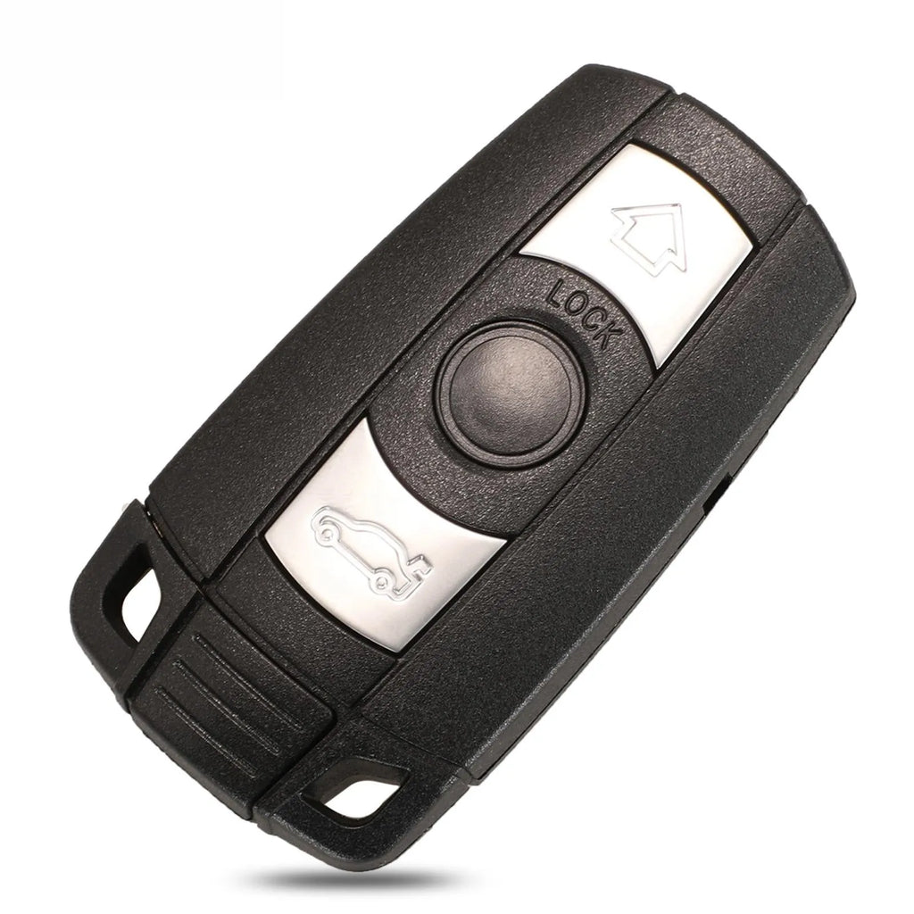 BMW HU92 semi-intelligent 3-button remote car key fob in metal copper and plastic